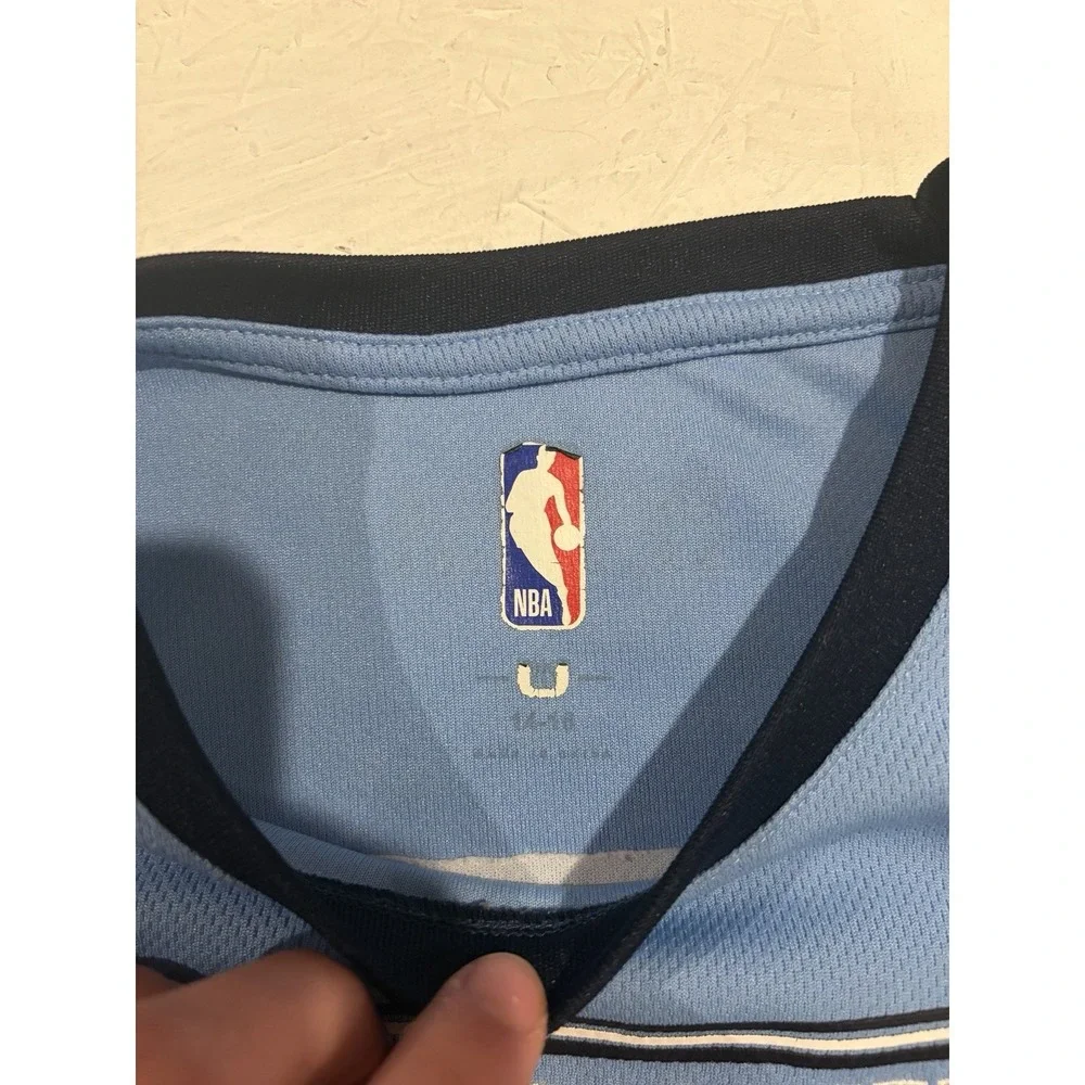 NBA Memphis Grizzlies Ja‎ Morant Jersey Youth L Blue Embroidered Basketball